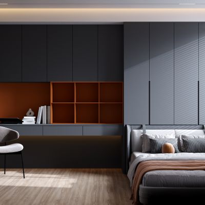 现代极简榻榻米卧室