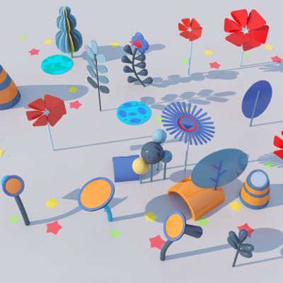 现代户外儿童装置