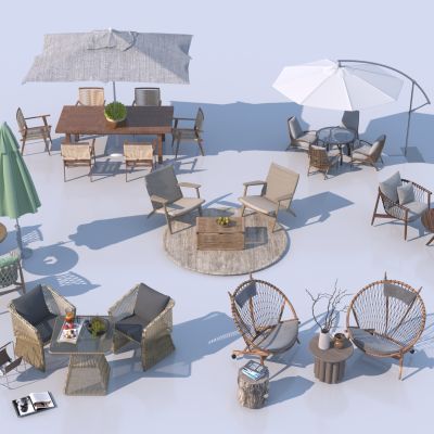 现代户外椅 休闲椅3D模型