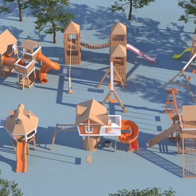 现代儿童器材组合