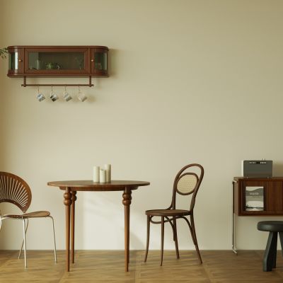 现代中古餐桌椅组合