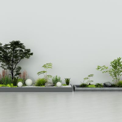 室内外造景，园艺景观小品，绿植景观石头，山体草坪，植物堆，树木，景观池