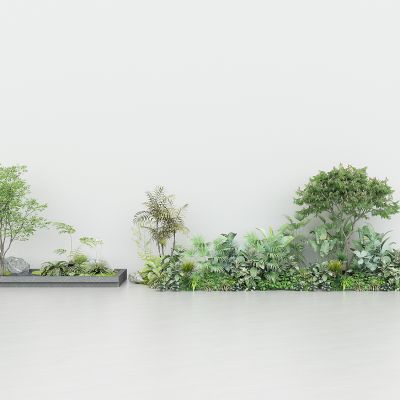 室内外造景，园艺景观小品，绿植景观石头，植物堆，树木，景观池，绿化带花丛