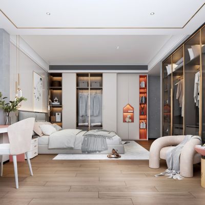 现代卧室女儿房