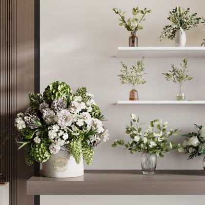现代花瓶花艺组合
