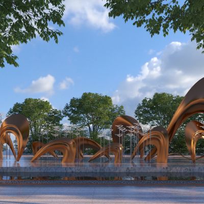 现代雕塑小品3D模型