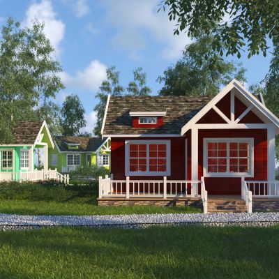 美式别墅3D模型