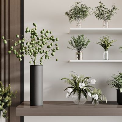 现代花瓶花艺组合