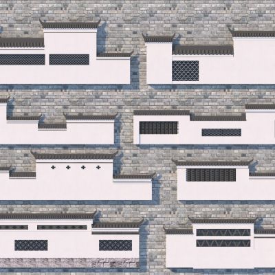 中式马头墙3D模型