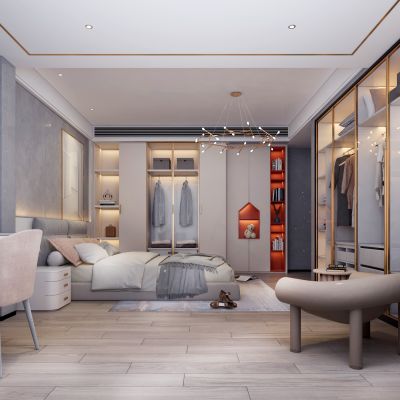 现代卧室女儿房