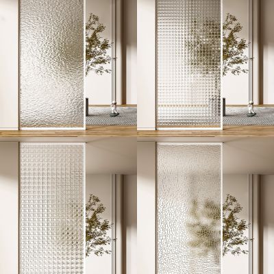 现代玻璃屏风隔断