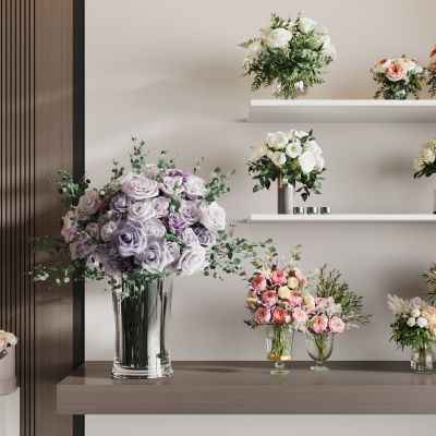 现代花瓶花艺组合