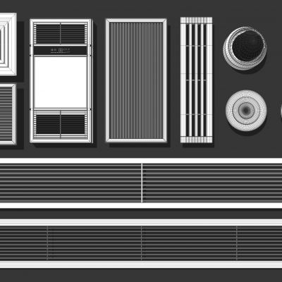各种空调风口合集SU模型