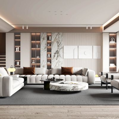 现代风格的客厅