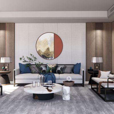 现代新中式客厅