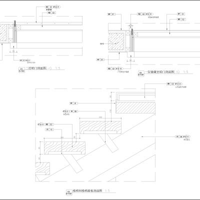 公工装娱乐会所展厅通用节点图，CAD施工图