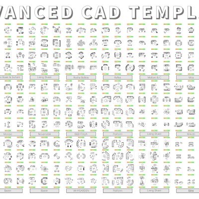 2023高端进口家具组合图库系列CAD施工图