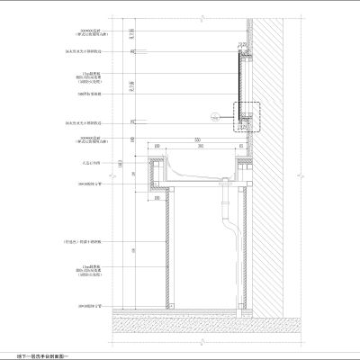 公工装餐饮餐厅通用节点立面图，CAD施工图