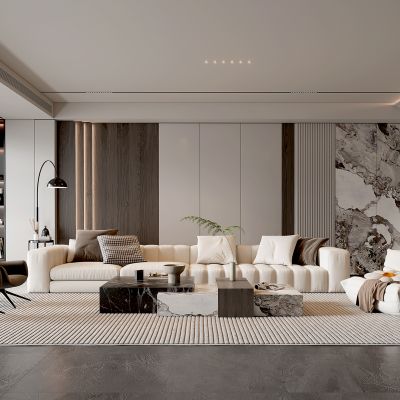 现代家居客厅 现代客厅 简约客厅 现代茶几组合 茶几 落地灯 极简客厅