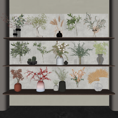 现代花瓶花卉组合