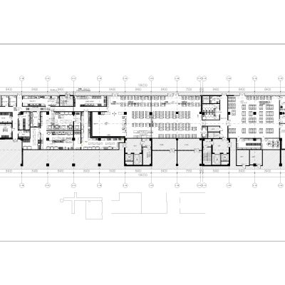 工装餐饮餐厅消防排烟系统图，CAD施工图