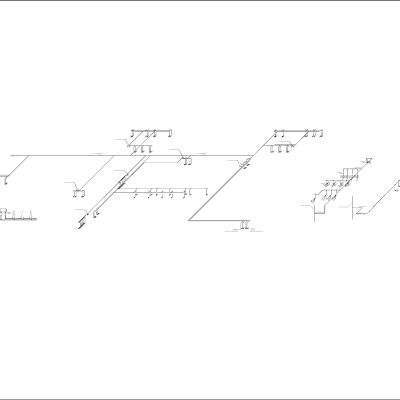 工装地下车库餐厅给排水，水路CAD施工图