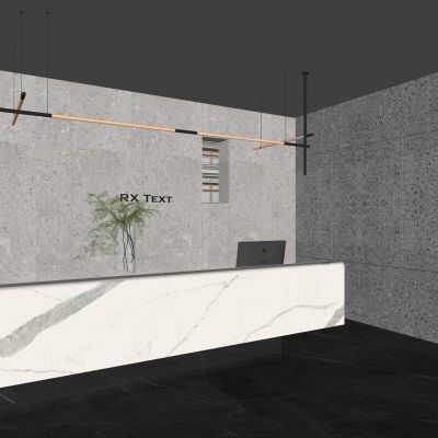 大厅，前台，吊灯