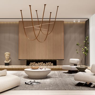 侘寂风客厅模型