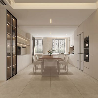 现代餐厅，餐厅，厨房，餐厨，橱柜，酒柜