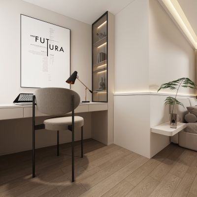 现代卧室，卧室，简约卧室