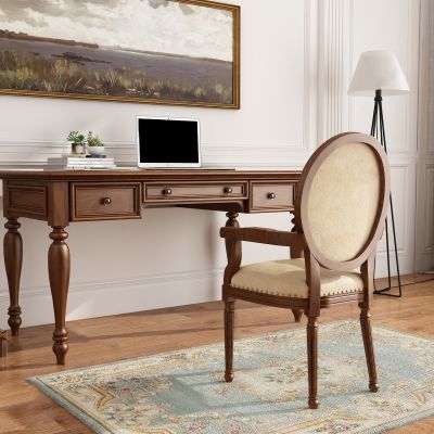 美式胡桃木书桌椅