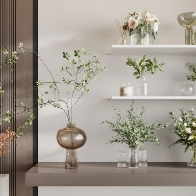 现代花瓶花艺组合 花瓶植物 花瓶花卉