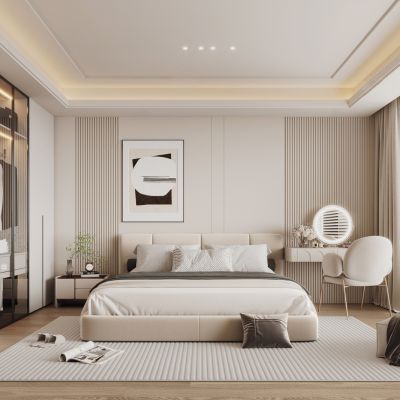 奶油风卧室 主人房