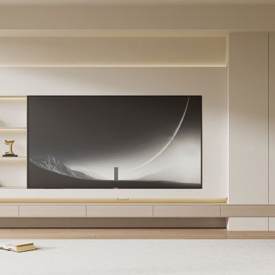 奶油风电视背景墙