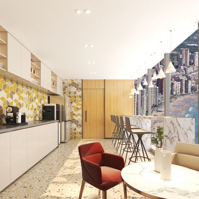 现代茶水间_休息区