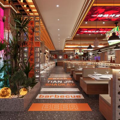 现代复古烧烤店