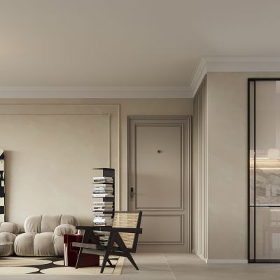 现代奶油风客餐厅