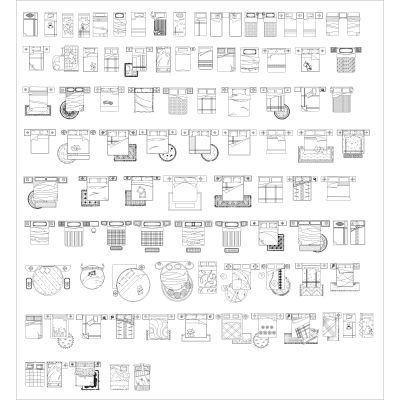 CAD家装工装综合图库大全，办公会议桌椅，沙发，电器，餐厅桌椅，植物，装饰，洁具，施工图素材合集