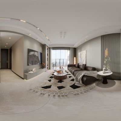 现代简约客餐厅全景