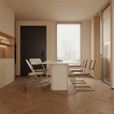 侘寂风客厅 餐厅