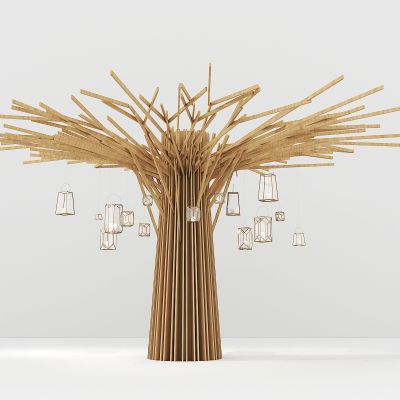 现代假树木枝树人工树拼接树吊饰吊灯