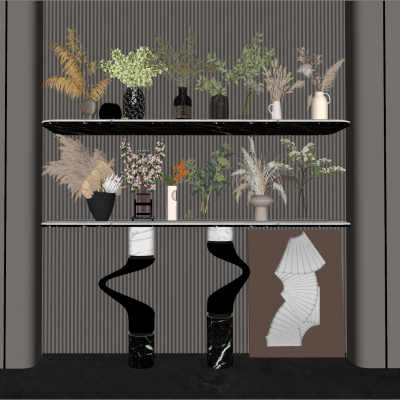 现代花瓶花卉组合