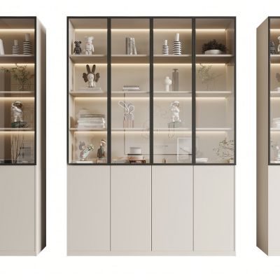 现代玻璃装饰柜