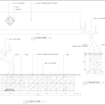 公工装店铺商铺玉器会所节点图施工图，CAD施工图