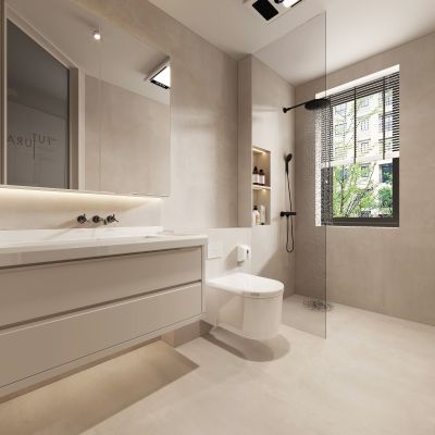 现代卫生间，卫生间，淋浴