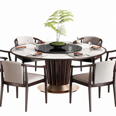 新中式餐桌椅组合