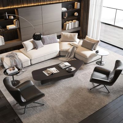 现代沙发茶几组合