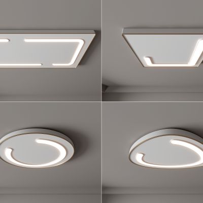 现代吸顶灯 圆形吸顶灯 方形吸顶灯 卧室 客厅 儿童房 简约吸顶灯