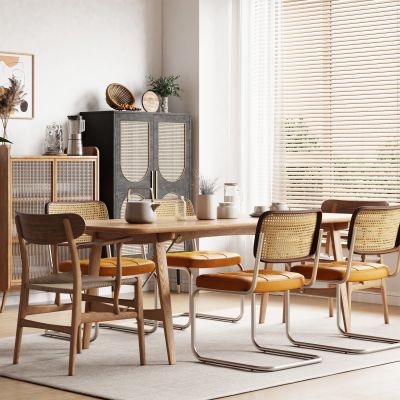 北欧实木餐桌椅组