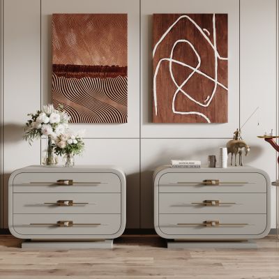现代床头柜